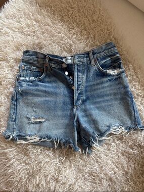 Agolde size 27 Distressed Mid-Blue Denim Cutoff denim/jean Shorts